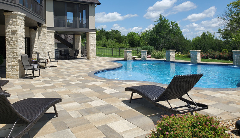 Patio Paver look around the pool |  Keystone Pavers