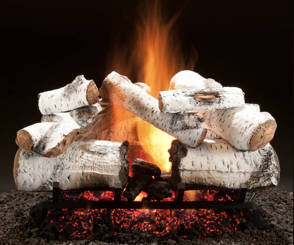 aspen timbers fireplace log ideas